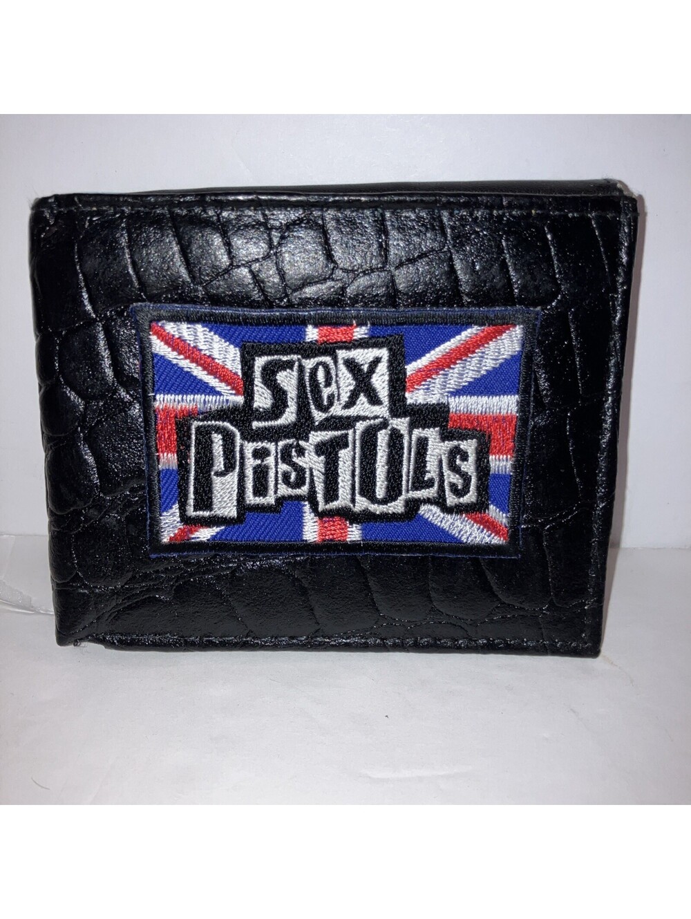 Custom SEX PISTOLS Leather Bi Fold Woodland Black Wallet NEW